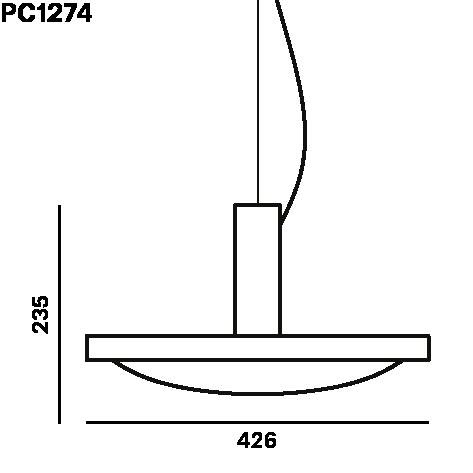 Brokis :: Lampa Wisząca Convex śr. 42,6 cm transparentna czarna