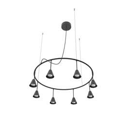 Robin :: Żyrandol Rimini okrągły 27K Dangle DALI czarna