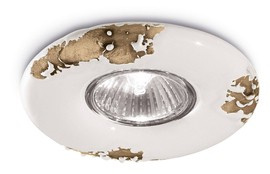 Ferroluce :: Lampa wpuszczana Vintage biała śr. 11 cm