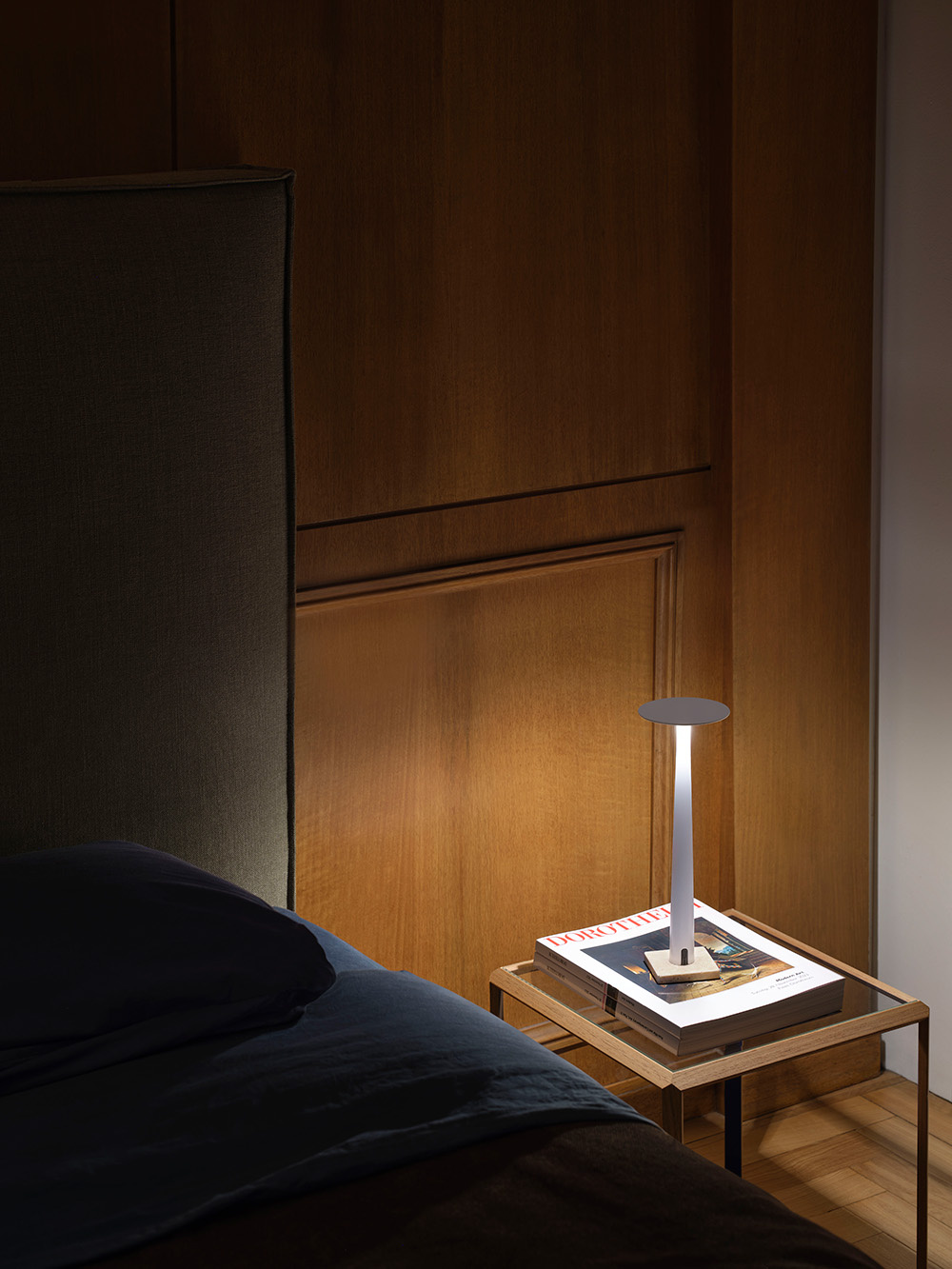 Nemo Lighting :: Lampa stołowa Portofino wys. 30,5 cm czarna / marmurowa podstawa