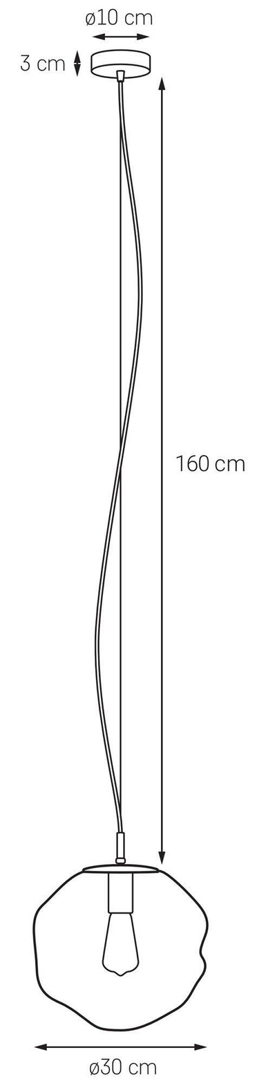 Kaspa :: Lampa wisząca Avia bursztynowa rozm. M