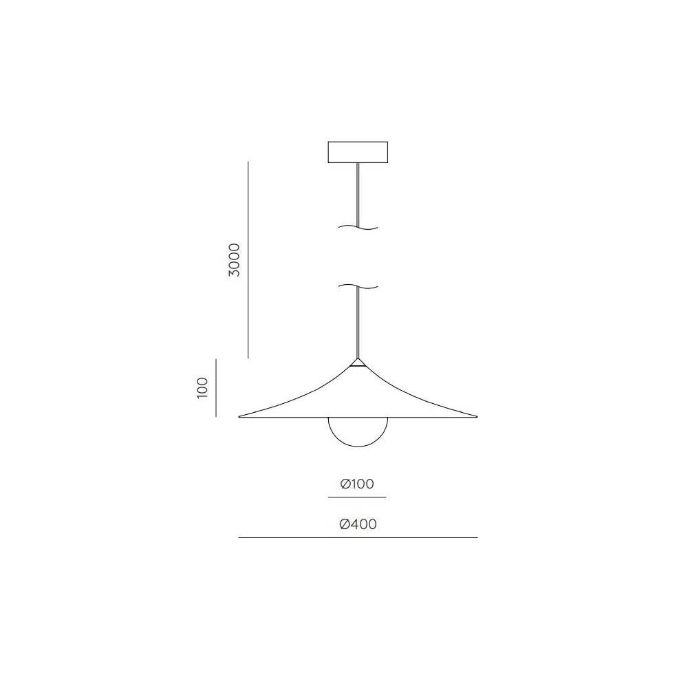 Aromas :: Lampa wisząca Hat śr. 40 cm czarna czarny marmur