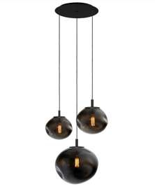 Kaspa :: Lampa wisząca  Avia Black 3 trzypunktowa czarna