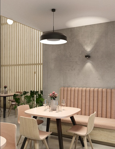 AQForm :: Lampa wisząca Maxi Ring dot LED M930 śr. 50,3 cm czarno-złota