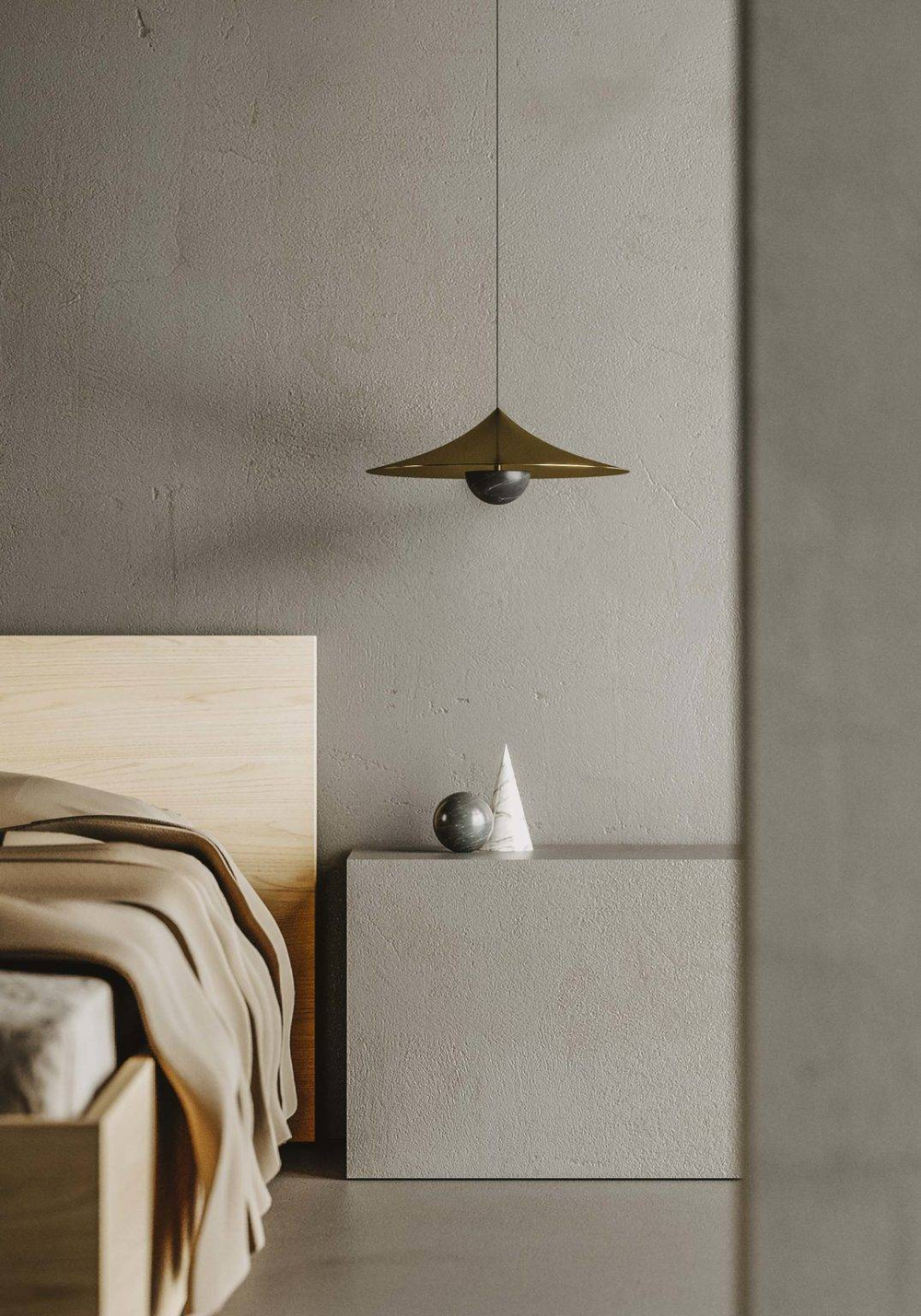 Aromas :: Lampa wisząca Hat śr. 40 cm czarna czarny marmur
