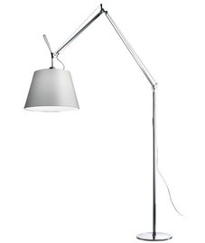Artemide :: Lampa podłogowa Tolomeo Mega z włącznikiem on/off srebrna śr. 36 cm