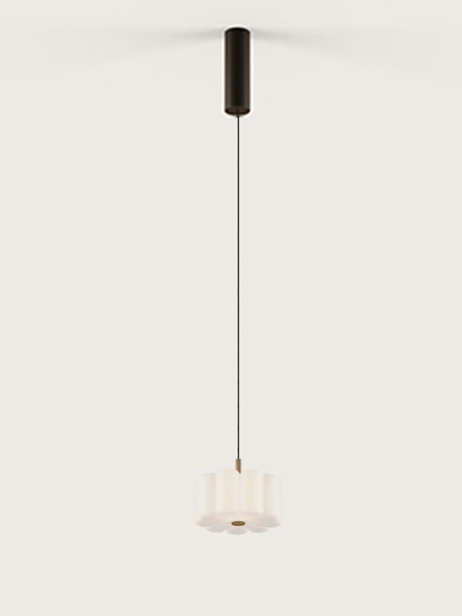 Aromas :: Lampa wisząca Flow śr. 20 cm złota /mleczny klosz
