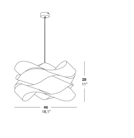 LZF :: Lampa wisząca Link Mała brązowa śr. 46 cm 