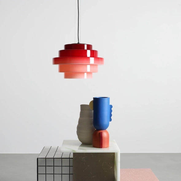 Artera :: Lampa sufitowa Filo Berry rozm. XL śr. 36 cm bordoworóżowa