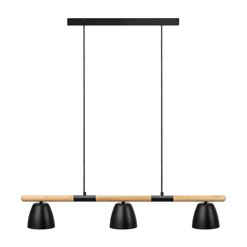 Nordlux :: Lampa wisząca Theo czarno-brązowa szer. 92,6 cm