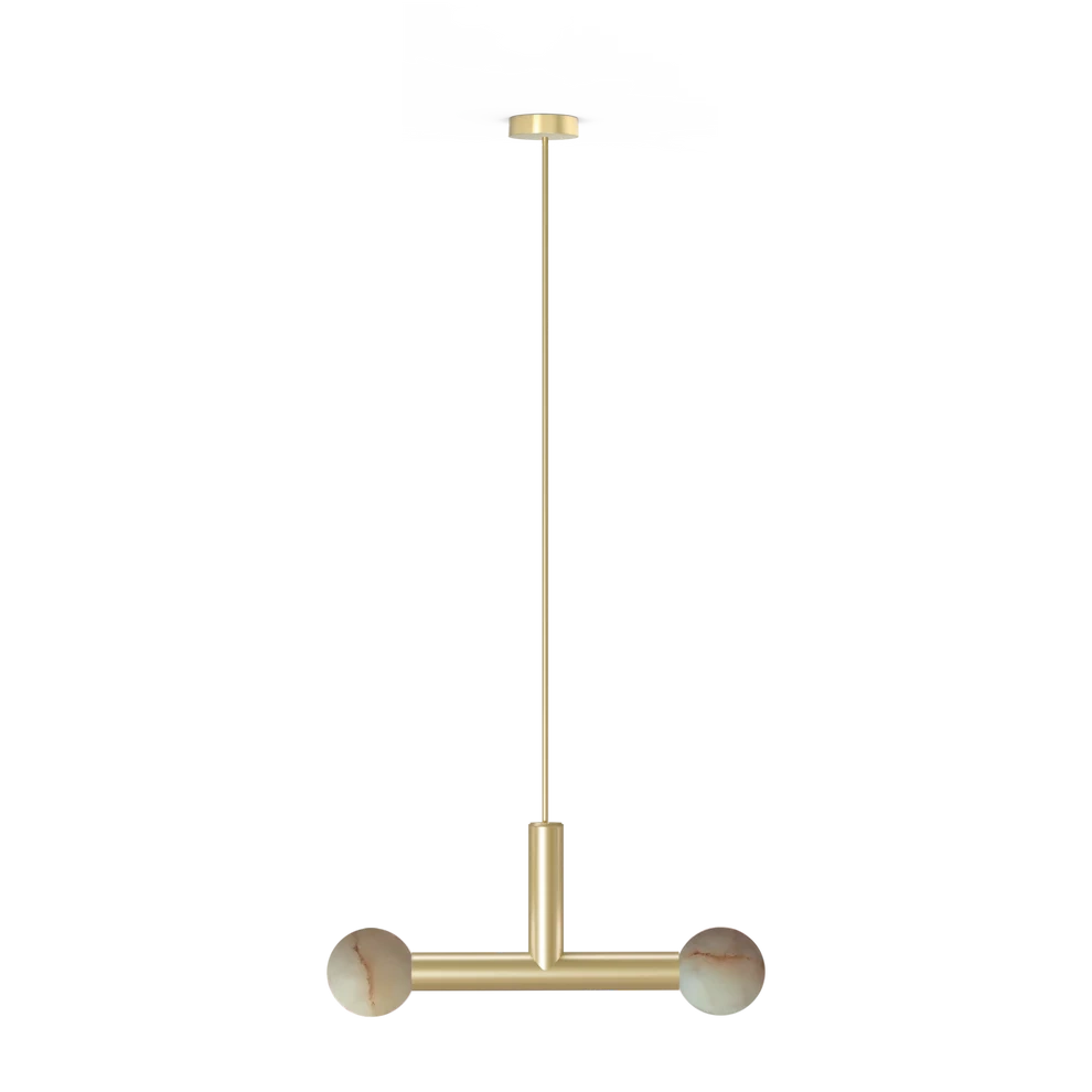 Robin :: Lampa wisząca Rigoberta Trio alabaster / złota szer. 49,5