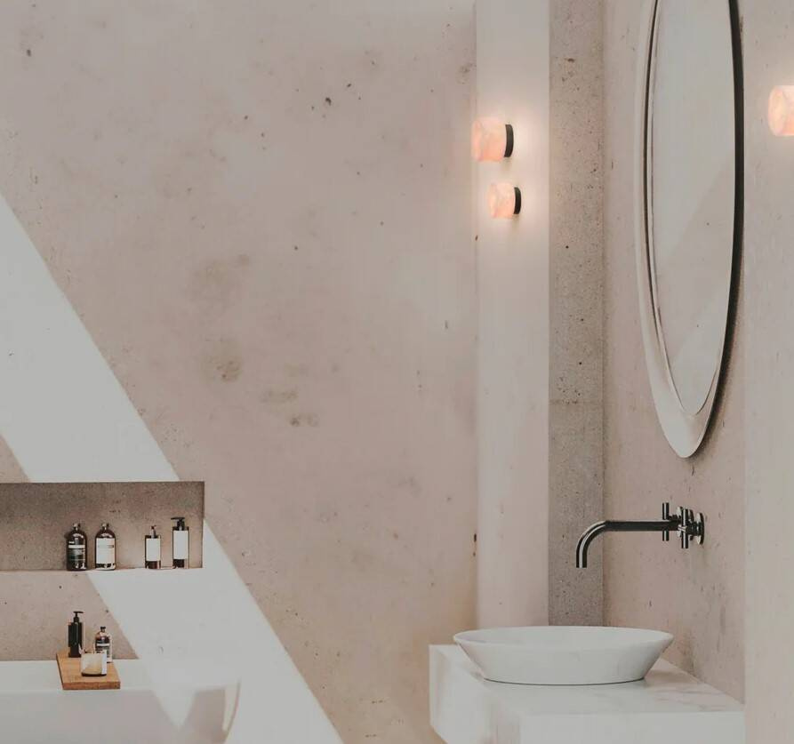Robin :: Lampa sufitowa / ścienna Rock alabastrowa śr. 9 cm IP20 2700K