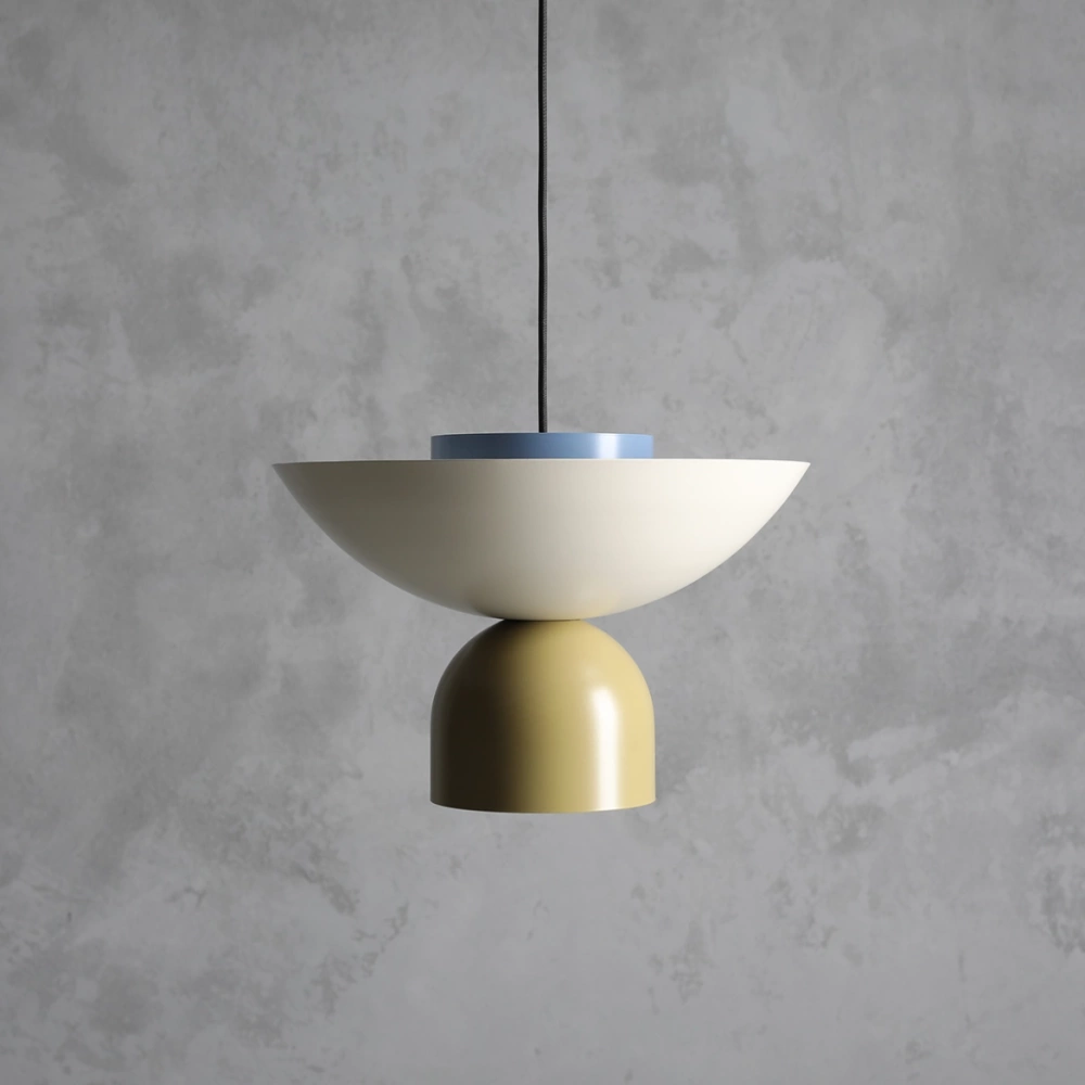 Artera :: Lampa wisząca Ilia śr. 37 cm kremowo-pistacjowo-niebieska