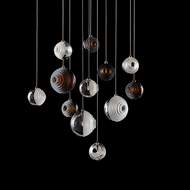 Bomma :: Lampa wisząca Dark & Bright Star transparentna śr. 10 cm