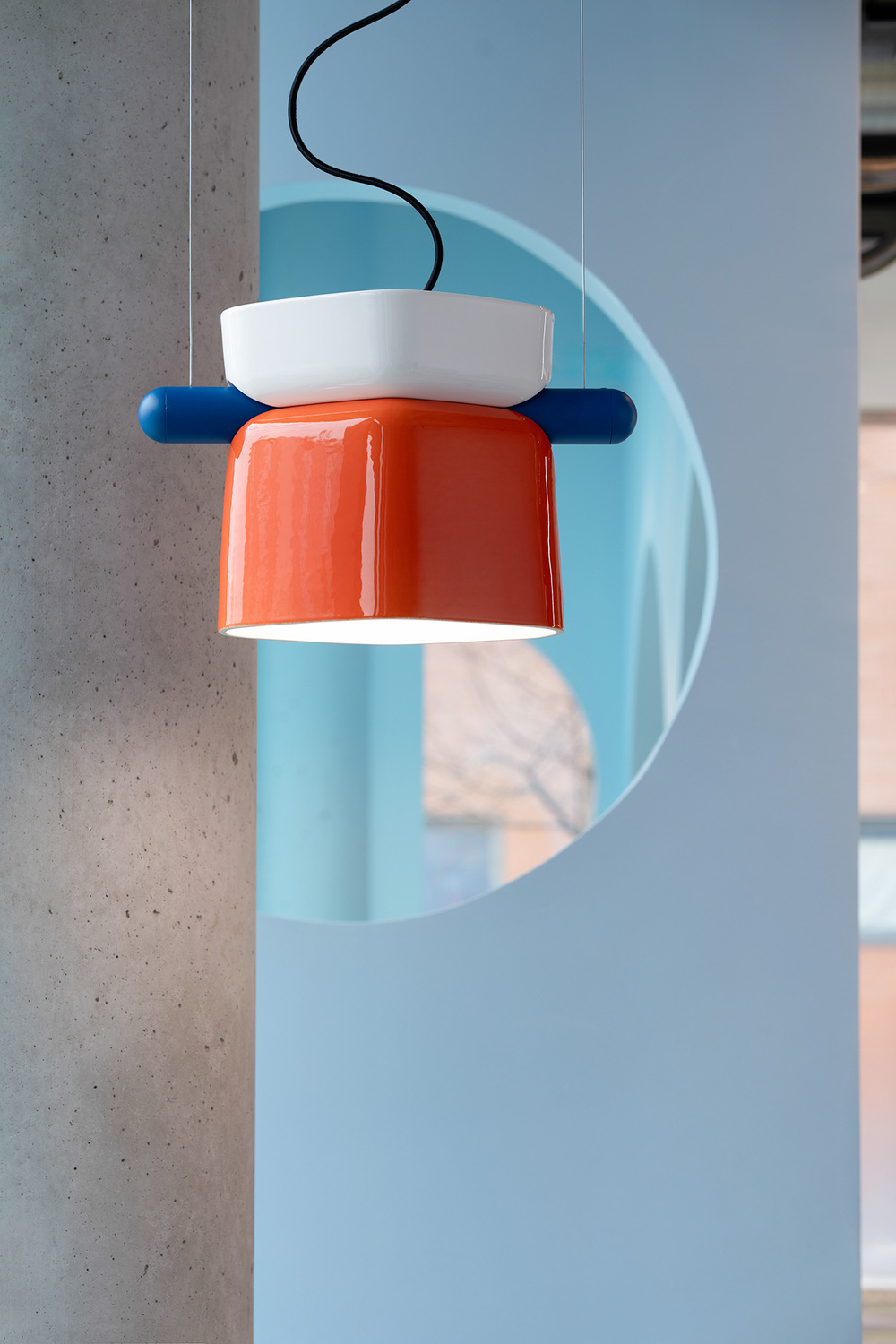 Ferroluce :: Lampa wisząca Yakitori szer. 41 cm ceramiczna zielona