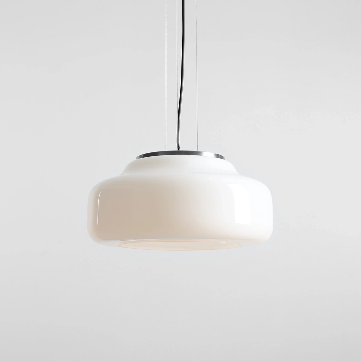 Artera :: Lampa wisząca Bonbon 2.0 Almond rozm. L śr. 40 cm biały / stalowe mocowanie