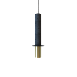 Robin :: Lampa wisząca Rita wys. 41 cm czarno-mosiężna (czarny dysk)