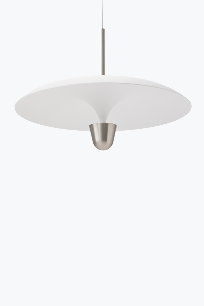 New Works :: Lampa wisząca Kantarell śr. 55 cm biała / nikiel 