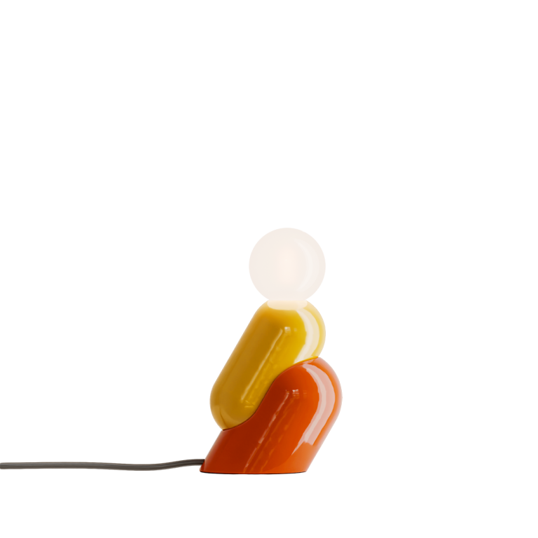 Ferroluce :: Lampa stołowa Tata wys. 22,2 cm żółto-pomarańczowa