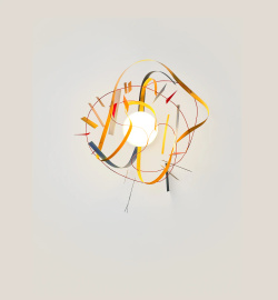 LZF :: Kinkiet drewniany Candela Wall AM12 szer. 44 cm wielokolorowy