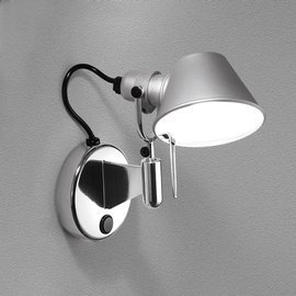 Artemide :: Lampa ścienna / kinkiet Tolomeo micro Faretto LED srebrna wys. 20 cm