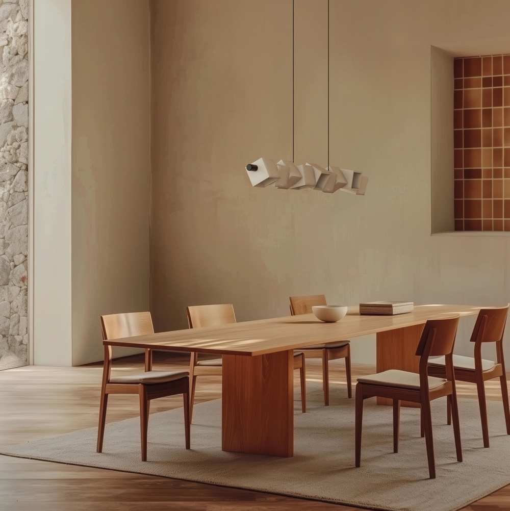 Aromas :: Lampa wisząca Cubic szer.113 cm klosz alabaster / czarny metal