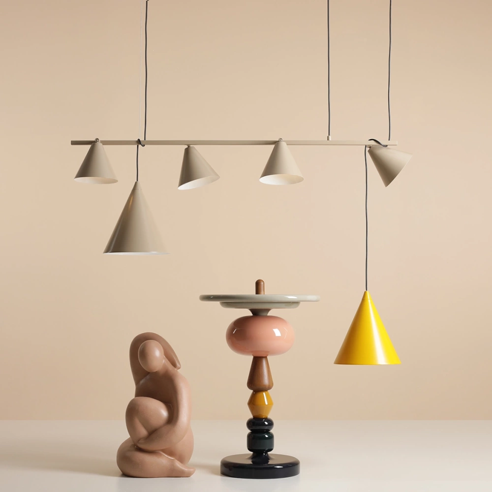 Artera::Lampa wisząca Form 4 szer. 120 cm beżowa