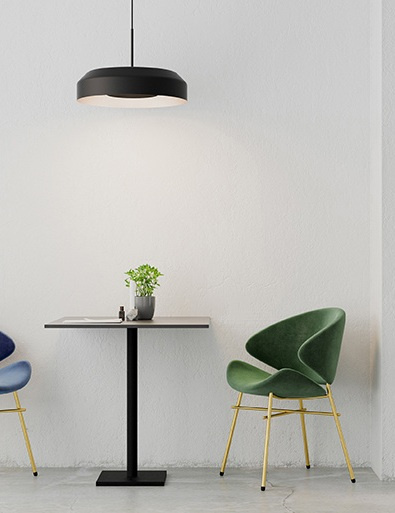 AQForm :: Lampa wisząca Maxi Ring dot LED M930 śr. 50,3 cm czarno-złota