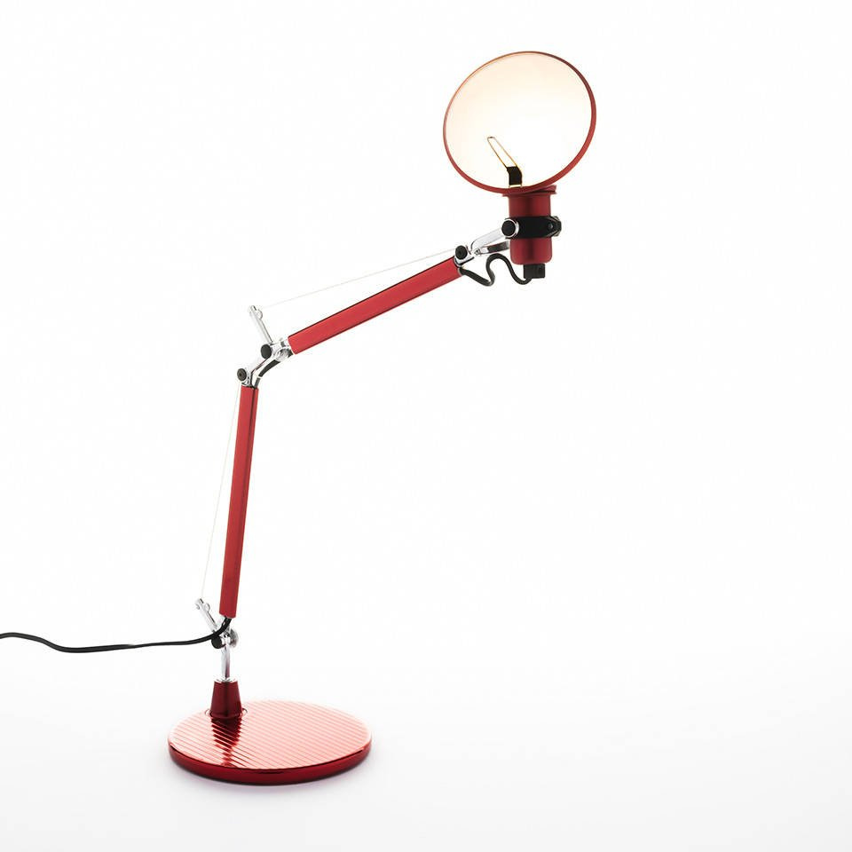 Artemide :: Lampa biurkowa Tolomeo Micro czerwona wys. 37 cm