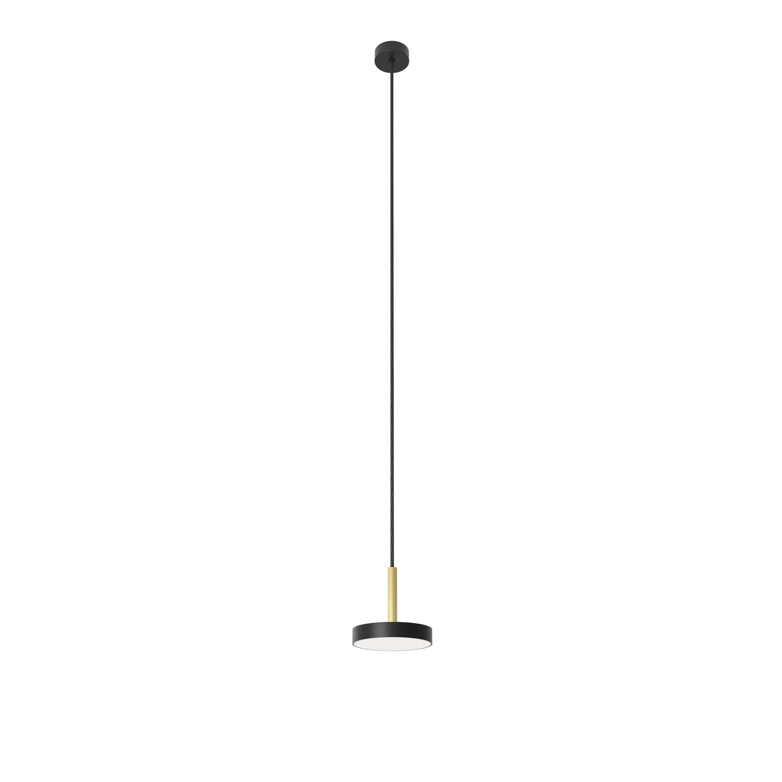 Robin :: Lampa wisząca Rafaela Mono czarna z mosiężnym wykończeniem