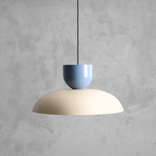  Artera :: Lampa wisząca Ella śr. 47 cm kremowo-niebieska