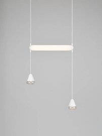 Brokis :: Lampa wisząca Puro Single Horizontal biała szer. 63 cm