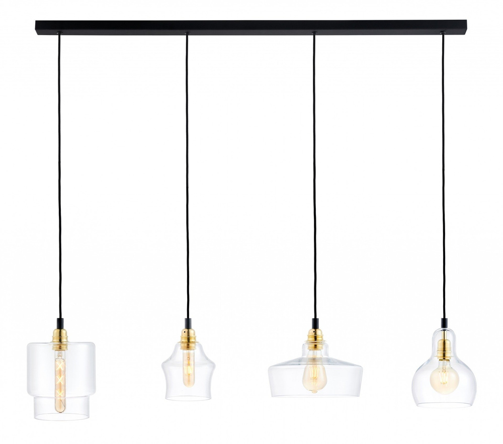 Kaspa :: Lampa wisząca Longis na listwie Plafon 4 Gold