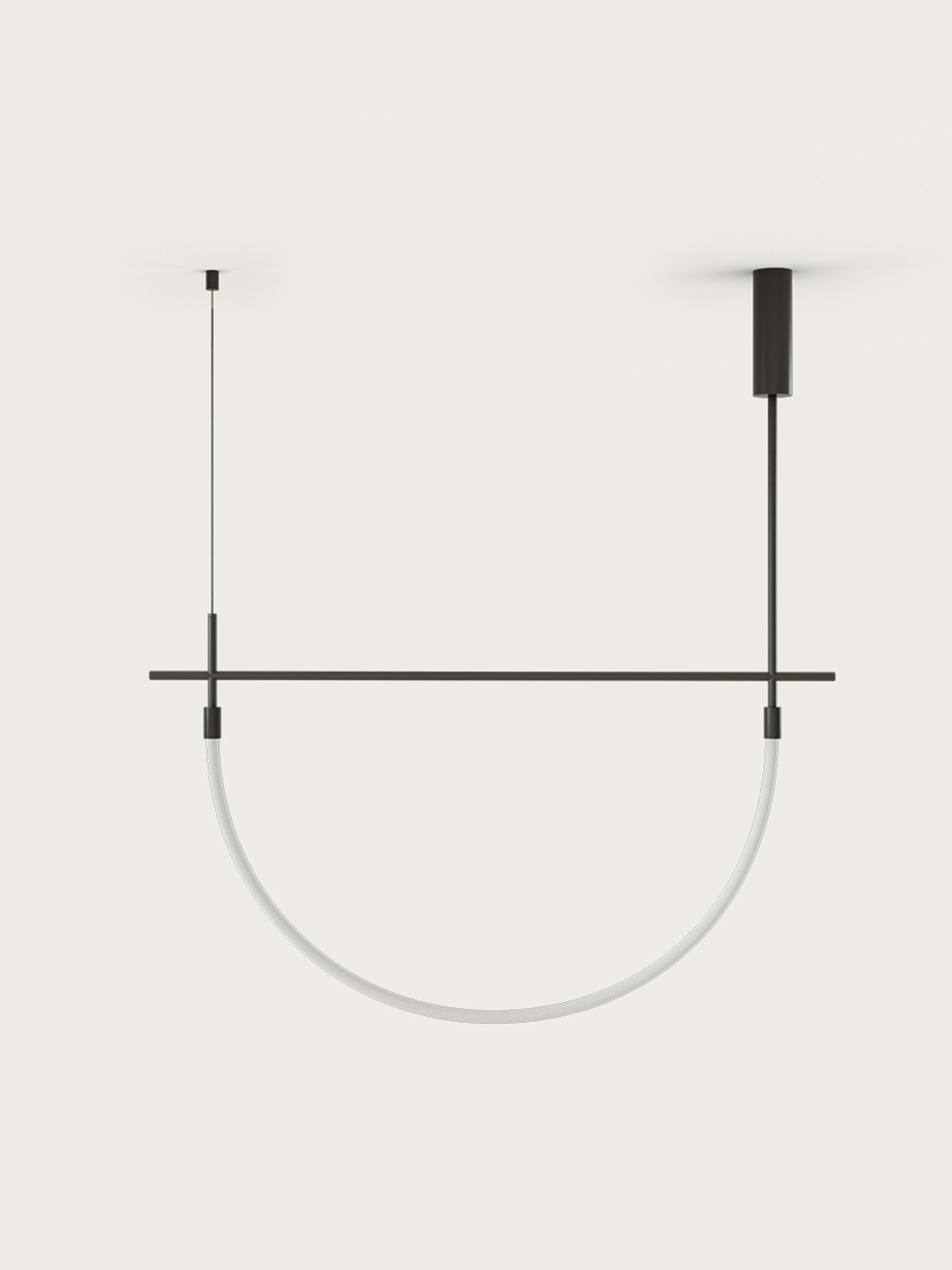Aromas :: Lampa wisząca Cram pojedyncza szer. 110 cm czarno-biała