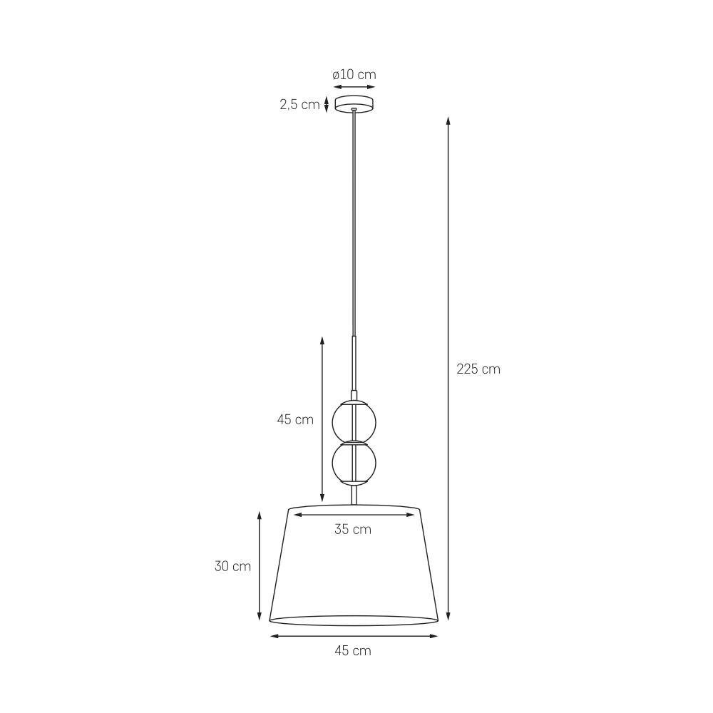 Kaspa :: Lampa wisząca Coco złota śr. 45 cm rozm. M