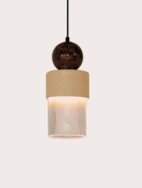 Aromas :: Lampa wisząca Glamm śr. 12 cm brązowy marmur / ceramika jasny brąz