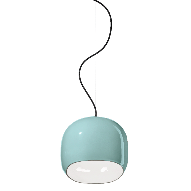 Ferroluce :: Lampa wisząca Ayrton  niebieska śr. 29 cm