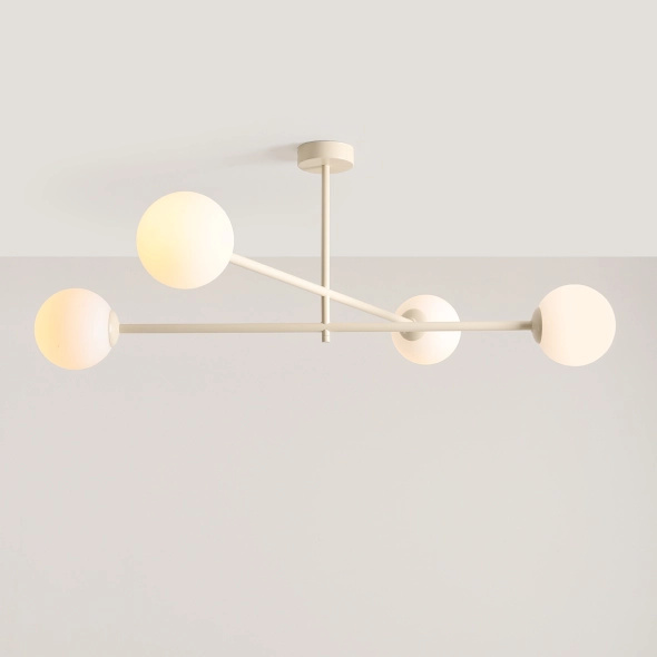 Artera :: Lampa wisząca Pinne 4 szer. 87 cm kremowa