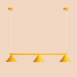 Artera :: Lampa wisząca Fala 3 żółta szer. 123 cm