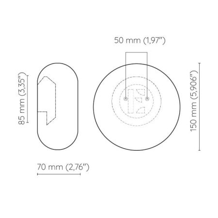 Embassy Interiors :: Lampa ścienna / kinkiet Alkione śr. 15 cm alabaster ze wzorem