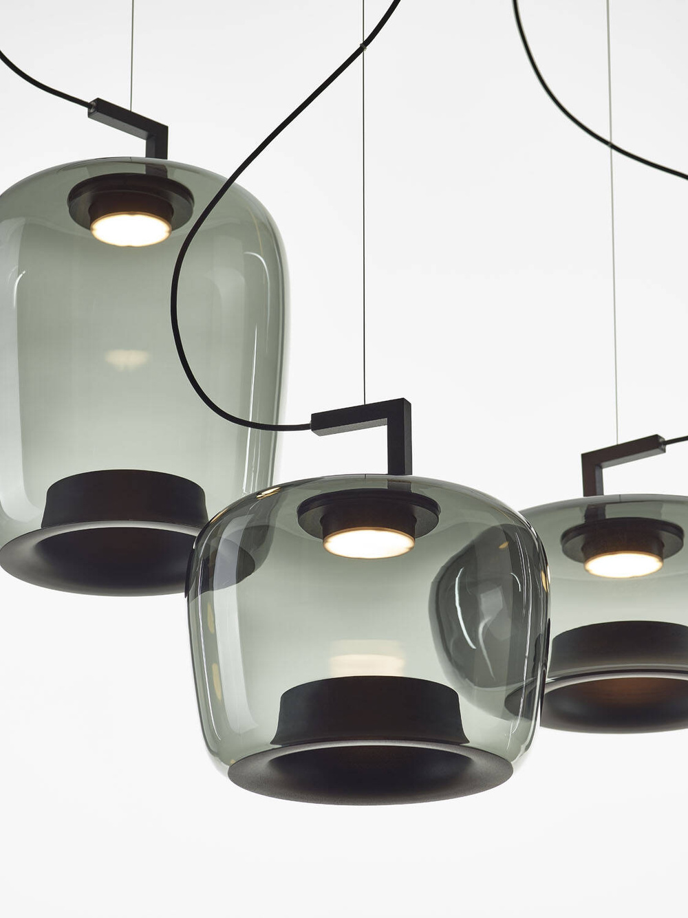 Brokis :: Lampa wisząca Double medium wys. 36,5 cm szara