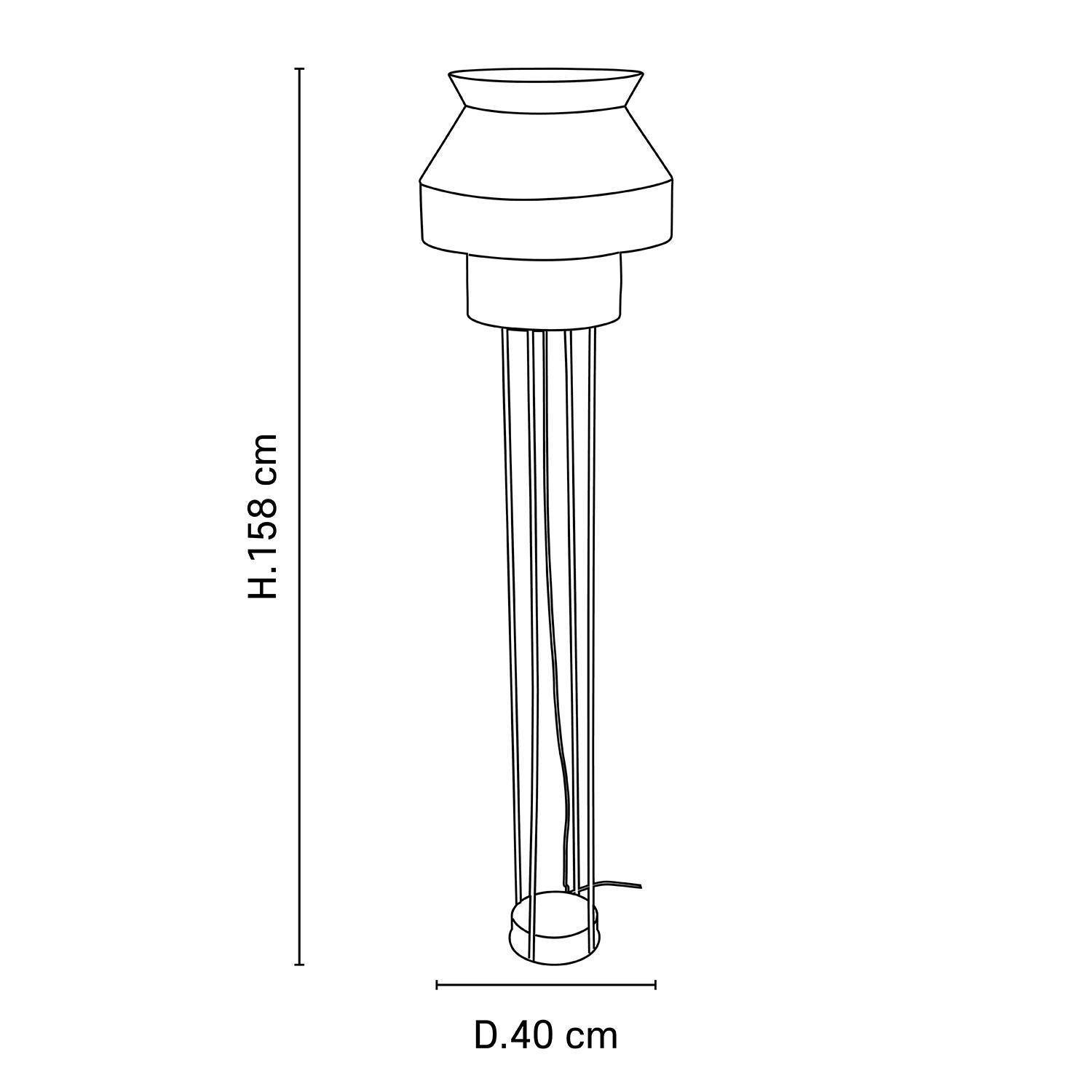 Market Set :: Lampa podłogowa Singapour wzór 2 szaro-beżowa wys. 158 cm