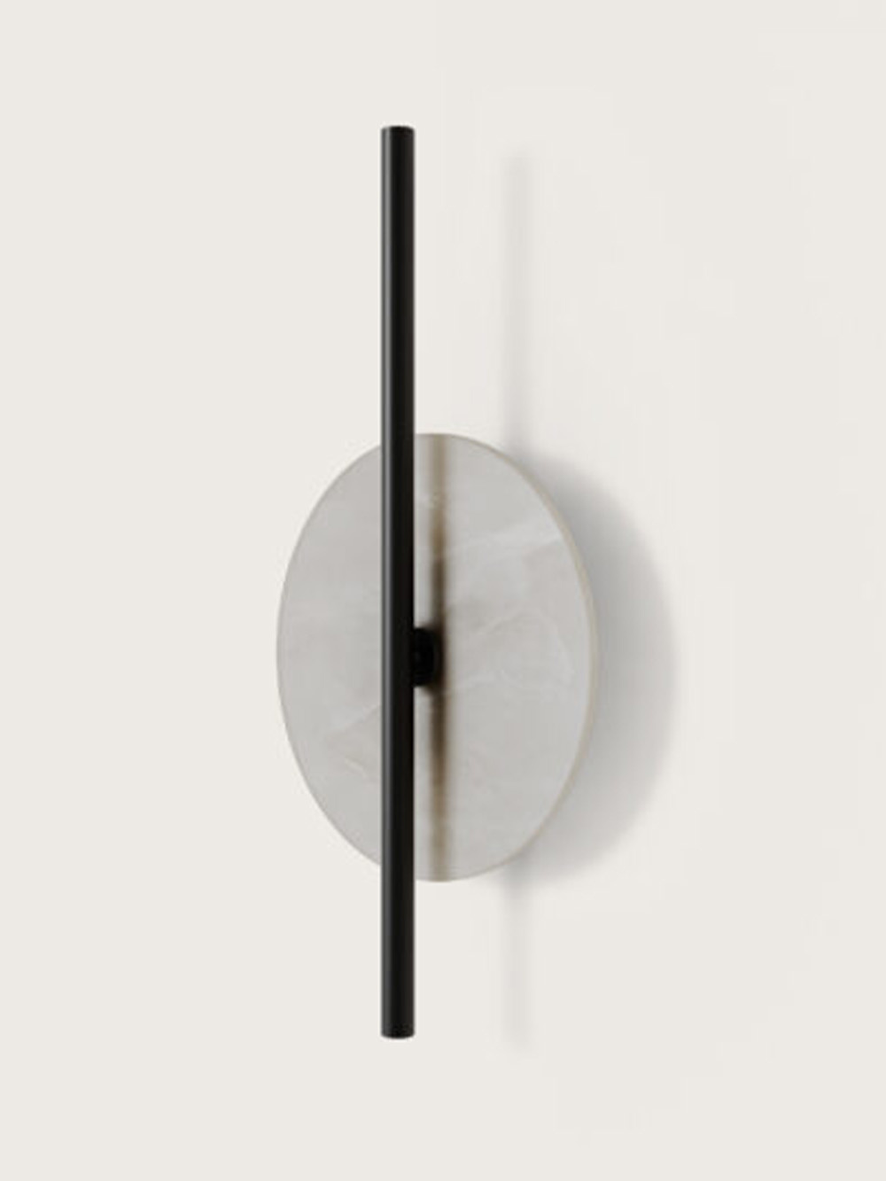 Aromas :: Lampa ścienna / kinkiet Point wys. 60 cm alabaster / czarny