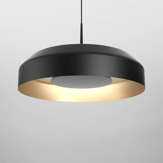 AQForm :: Lampa wisząca Maxi Ring dot LED M930 śr. 50,3 cm czarno-złota