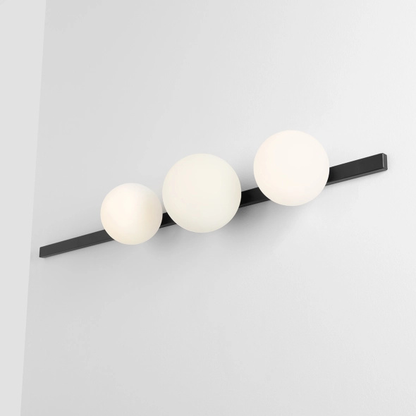 Artera :: Lampa ścienna / kinkiet Garda 3 szer. 111 cm czarna