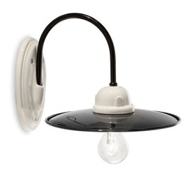 Ferroluce :: Lampa ścienna / kinkiet B&W biało-czarny gł. 28 cm