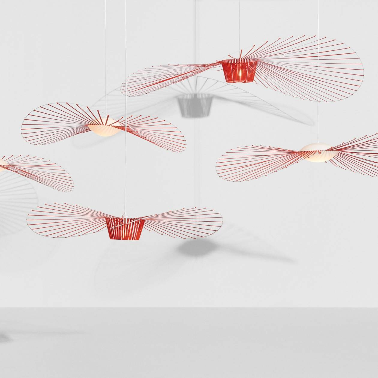 Petite Friture :: Lampa wisząca Vertigo śr. 140 cm czerwona