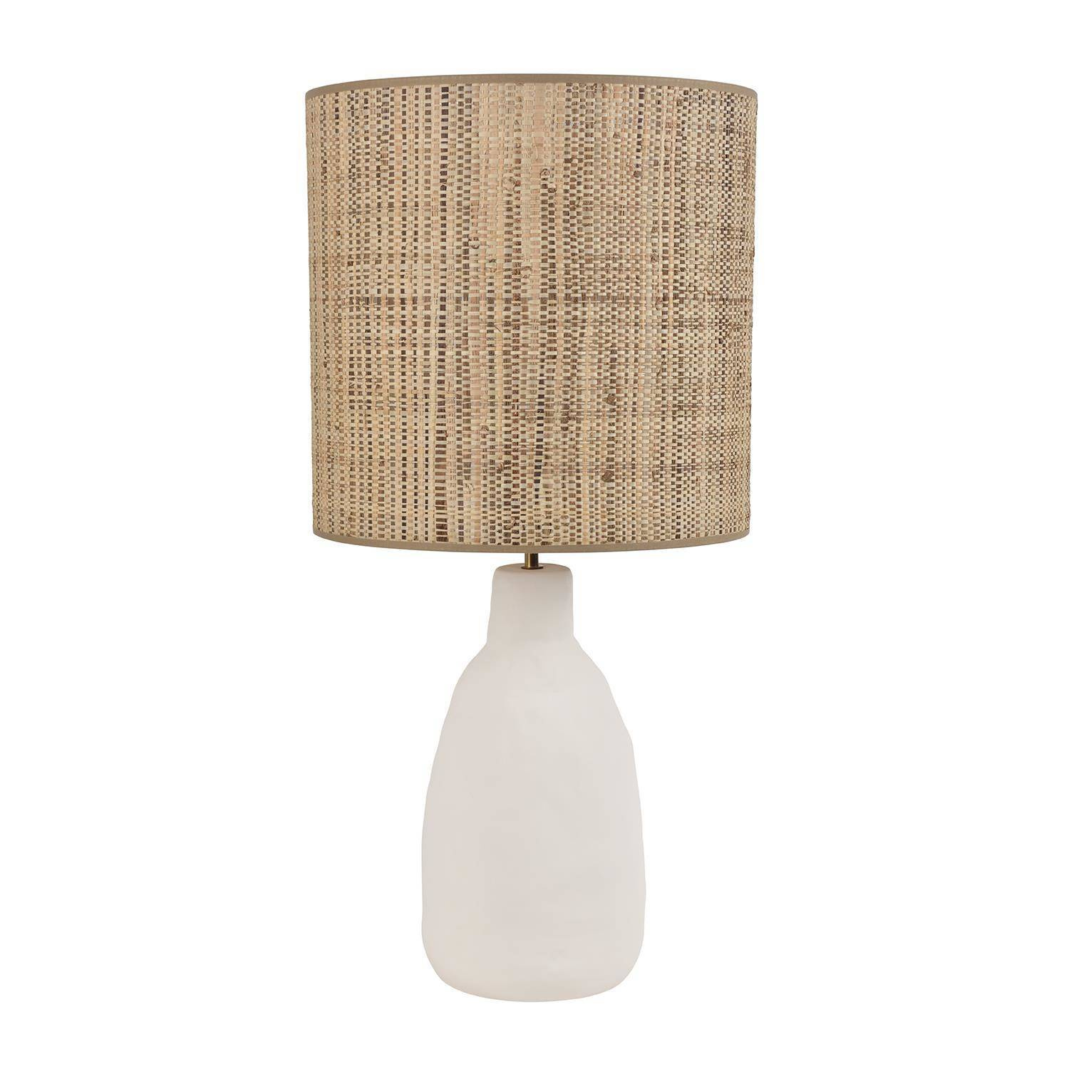 Market Set :: Lampa stołowa Portinatx biało-brązowa wys. 77 cm