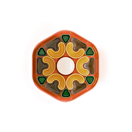 Ferroluce :: Lampa ścienna / kinkiet Phytia śr. 37 cm ceramiczny żółty / brązowy / pomarańczowy