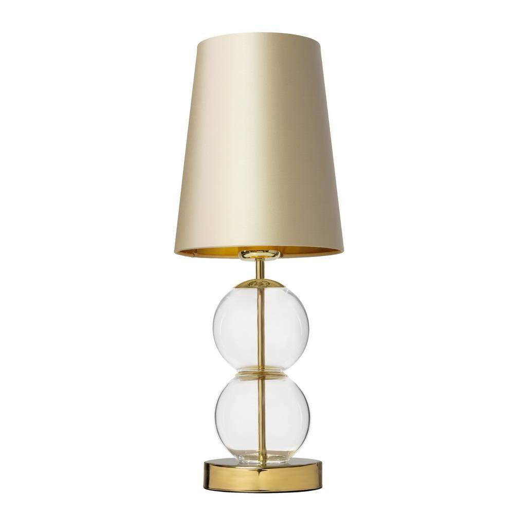 Kaspa :: Lampa stołowa Coco transparentno-złota wys. 54 cm